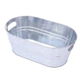 thumbnail image 1 of Birdeem Oval Galvanized Iron Ice Bucket Stainless Steel Primary Color Portable Iron Bucket Party Ice Cold Beer Metal Bucket, 1 of 12