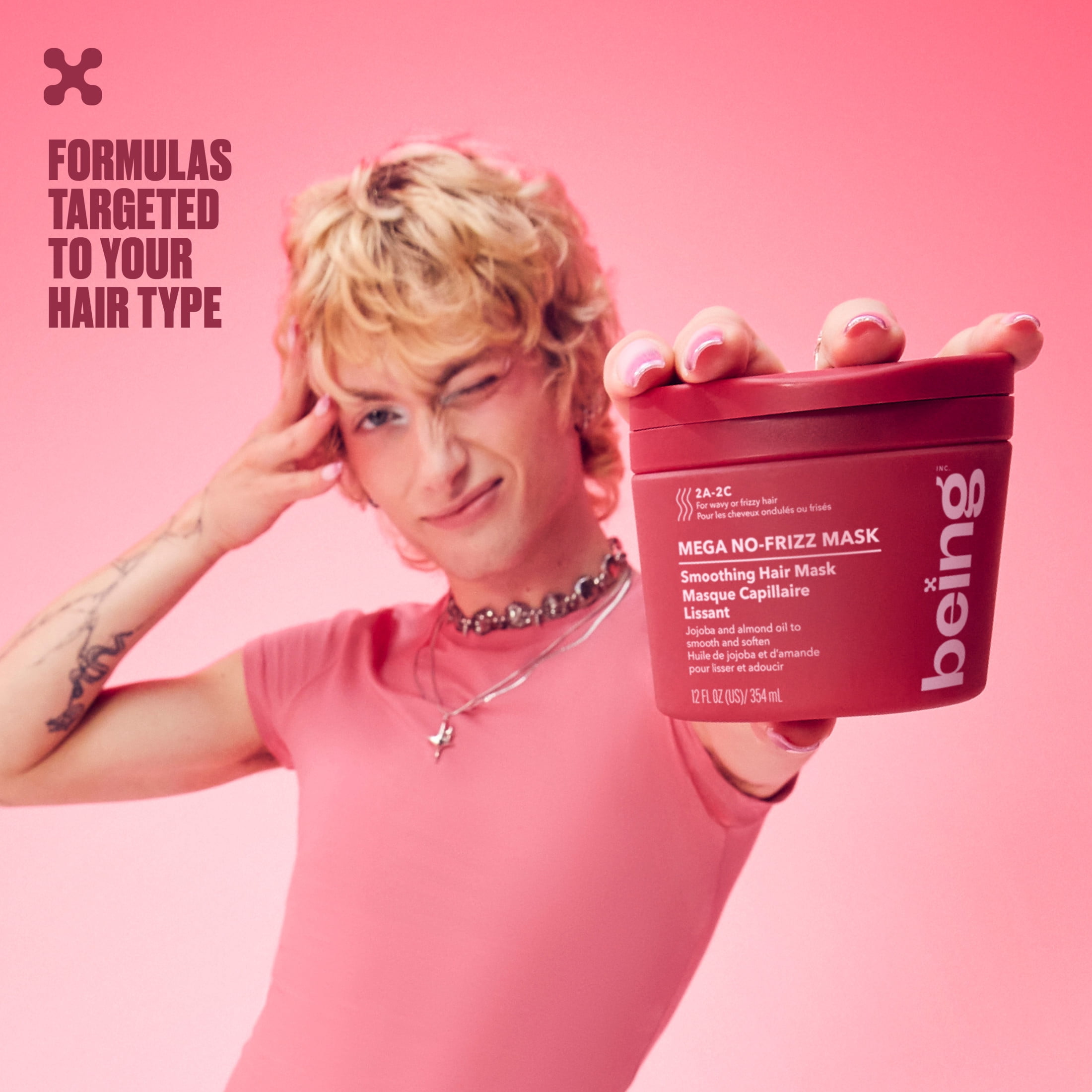 being MEGA NO-FRIZZ Smoothing Hair Mask à l'Huile de Jojoba et d'Amande