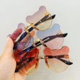 thumbnail image 3 of Lunettes de Soleil pour Enfants Mode 2022 Rétro Couleur Unie anti-UV Rondes Pratiques pour Enfants, 3 of 5