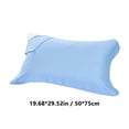 thumbnail image 3 of Taies D'Oreiller pour le Lit - Serviette D'Oreiller Rafraîchissante pour L'Été, Housses D'Oreiller en Coton Tissé Naturel Tricoté, Bleu, JKODE, 3 of 8