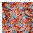 thumbnail image 3 of Soimoi Orange Poly Georgette Fabric Leopard Animal Skin Printed Fabric 1 Yard 52 Inch Wide, 3 of 6