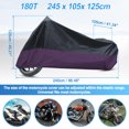 thumbnail image 4 of REGALWOVEN Motorcycle Cover Motorbike Cover Universal Scooter Waterproof Outdoor Protection 180T XL Black Purple, 4 of 7