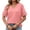 Pink, variant on vdgthytj Summer Tops for Women Hollow out Short Sleeve V-Neck Blouses Loose Fitted Casual Dressy Tunic