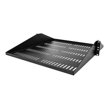 StarTech.com 2U Vented Server Rack Cabinet Shelf, 20in Deep Fixed Cantilever Tray, Rackmount Shelf for 19" AV/Data/Network Equipment Enclosure w/ Cage Nuts & Screws, 200lbs Weight Capacity - 2U Network Rack Shelf (SHELF-2U-20-CENTER-V) - Rack shelf - black - 2U - 19"