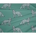 thumbnail image 4 of oneOone Polyester Lycra Fabric Fox Block Print Sewing Fabric BTY 56 Inch Wide, 4 of 4