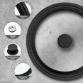 thumbnail image 2 of TESNN Universal Lid for Pots, Pans and Skillets - Tempered Glass Lid with Heat Resistant Silicone Rim Fits 10" - 12" Diameter Cookware, Replacement Lid for Frying Pan and Cast Iron Skillet(10"11"1, 2 of 7