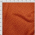 thumbnail image 4 of oneOone Silk Tabby Orange Fabric Geometric Craft Projects Decor Fabric Printed By The Yard 42 Inch Wide, 4 of 4