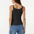 thumbnail image 4 of Yuyuzo Plus Size Tank Tops for Women Ribbed Knit Sleeveless Crop Tops Round Neck Slim Fitted Soft Base Layer Camis Tees, 4 of 5