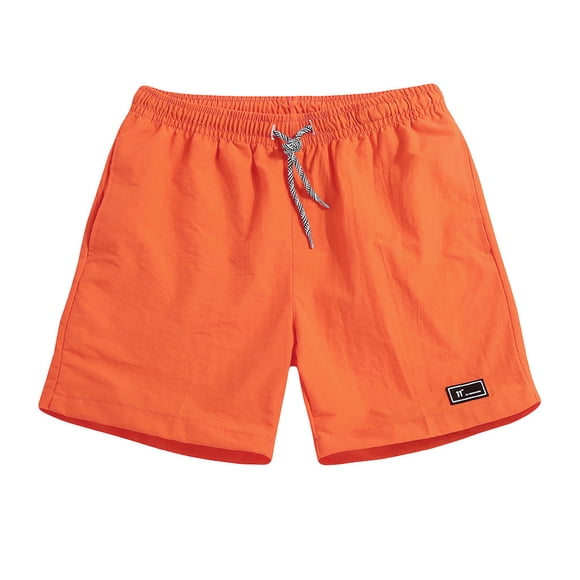 Ketyyh-chn99 Men's Shorts Beach Fashion Men's Swim Trunks Beach Board Shorts with Pockets Lining Bathing Suits Yellow,5XL