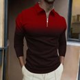 thumbnail image 2 of Pisexur Chandails en Molleton pour Hommes à Manches Longues, Chandail à Col Rabattu, Mode Décontractée, Patchwork de Couleurs Surdimensionné, Chandail-Over, Fermeture Éclair Quart, Chemises de Gym Athlétiques, Chandail en Molleton Grande Taille M-6TG, 2 of 5
