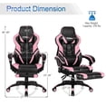 thumbnail image 2 of Gymax Office Computer Desk Chair Gaming Chair Adjustable Swivel w/Footrest Pink, 2 of 10