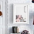 thumbnail image 3 of Gymax Wall Mounted Bathroom Mirror Cabinet with Adjustable Shelf, White, 3 of 10