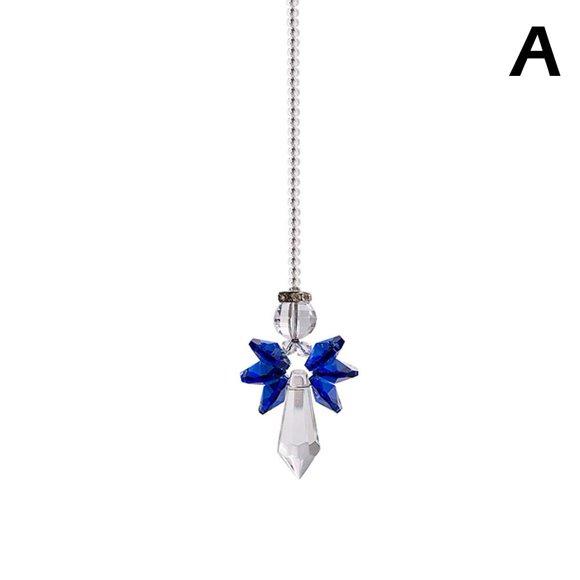 Colorful Angel Crystal Beads Suncatcher Pendants Window Decor Hanging D0A4