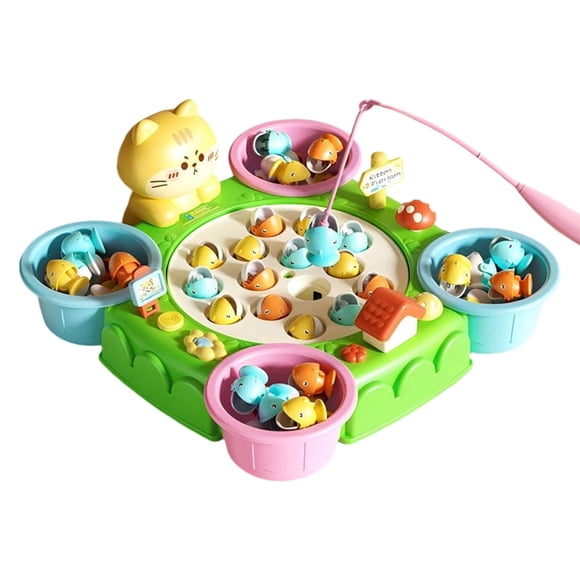 Hearth & Gear Cute Game Rotating With Music And Lights Tabletop Game Board Suitable For Children 3 To 8 Train Children's Concentration Kids Makeup Dolls to Practice on Building for Kids Circuit Maze