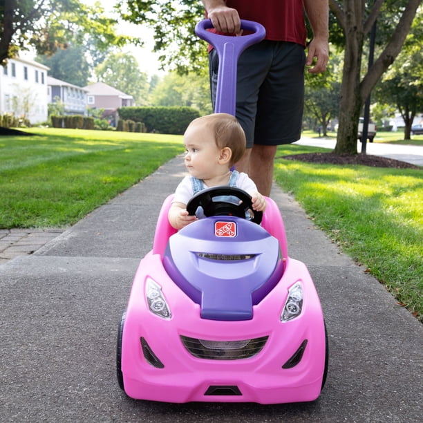 Step2 Whisper Ride Voiture à Pousser Bleue – Volant, Klaxon, Porte-gobelets – Max 22,7 Kg – Dès 1,5 An