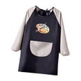 thumbnail image 3 of GROWTH TANK Multifunction Kids Painting Apron Palettes Pattern Washable Long Sleeve Painting B, 3 of 7