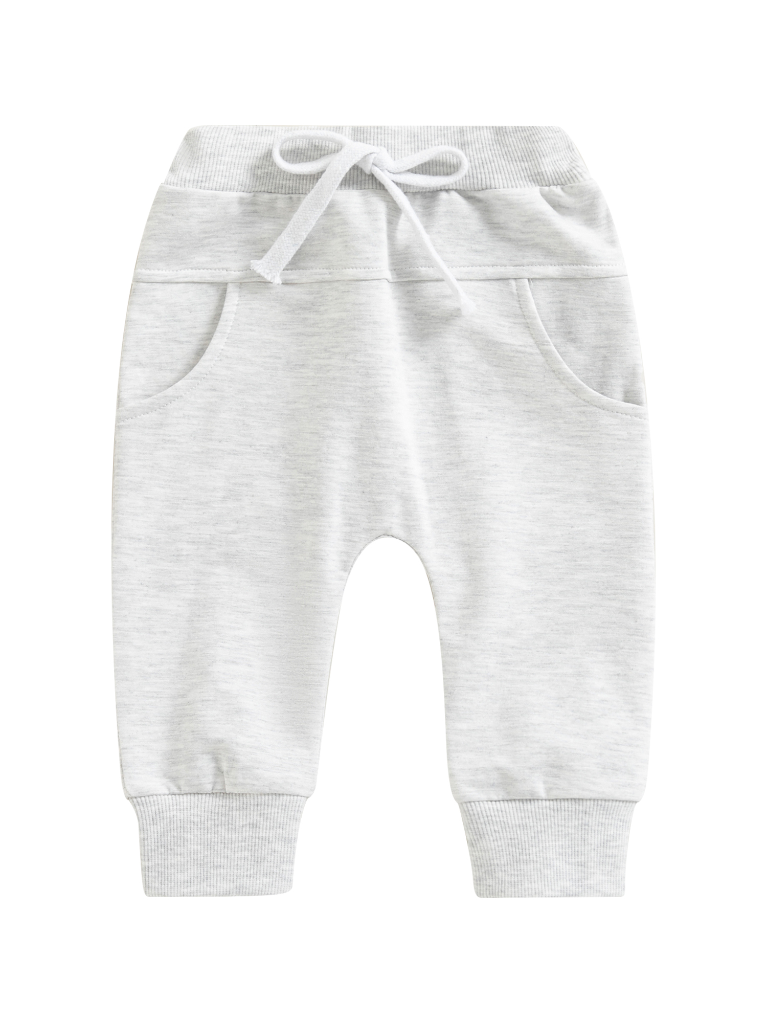 Faithtur Baby Boys Sweatpants, Elastic Waist Drawstring Solid Fall Trousers with Pockets for Casual Daily