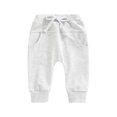 thumbnail image 1 of Faithtur Baby Boys Sweatpants, Elastic Waist Drawstring Solid Fall Trousers with Pockets for Casual Daily, 1 of 7