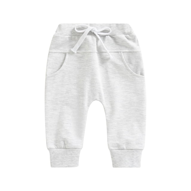 Faithtur Baby Boys Sweatpants, Elastic Waist Drawstring Solid Fall Trousers with Pockets for Casual Daily