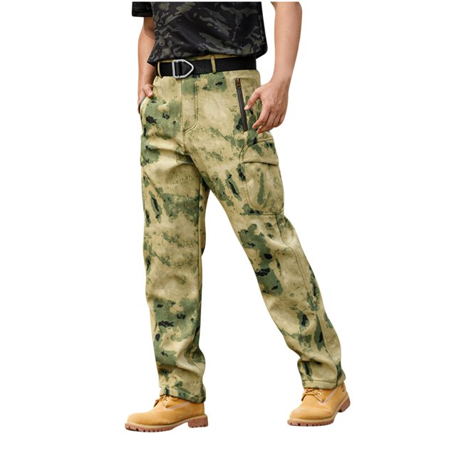 Jamicy Pantalon Cargo pour Hommes avec Poches Cadeau pour Hommes Pantalon Cargo Camouflage pour Hommes Pantalon de Randonnée Extérieur Pantalon de Travail en Ripstop Pantalon à Multiples Poches