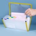 thumbnail image 4 of EGNMCR Closet Organizers and Storage, B6 Bill Accordion Bag 13 Compartments Financial VAT Invoice Receipt Bag Transparent Waterproof File Classification Folder Pla stic document classification folder, 4 of 6