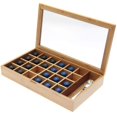 thumbnail image 1 of Modern Home Bamboo Nespresso 24 Capsule Organizer/Display Box with Accessory Section, 1 of 2