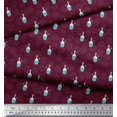 thumbnail image 2 of Soimoi Purple Poly Georgette Fabric Spider,Web & Vintage Bottle Print Sewing Fabric Yard 52 Inch Wide, 2 of 3