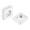 thumbnail image 1 of Unique Bargains Carré Écrous, M4x7mmx2mm Zingué Métrique Gros Fil Assortiment Kit, 25pcs, 1 of 5