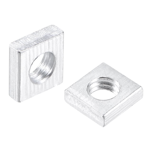 Unique Bargains Carré Écrous, M4x7mmx2mm Zingué Métrique Gros Fil Assortiment Kit, 25pcs