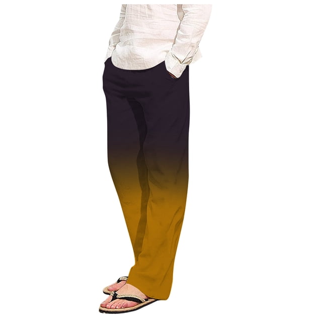 RXIRUCGD Mode Pantalon de Pyjama Décontracté à Carreaux pour Hommes, Jaune, Taille : S