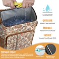 thumbnail image 4 of Vintage Fashion Cooler Backpack – Leak-Proof & Waterproof Backpack Cooler Bag with Plaid Print, High-Performance Insulation for Camping & Work Lunch, 4 of 6