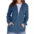 thumbnail image 1 of Erwazi Cardigans pour Femmes en Tricot Côtelé à Fermeture Éclair, Chandails à Capuchon à Manches Longues, Tuniques, Hauts Légers, Cardigans, Vestes, 1 of 6