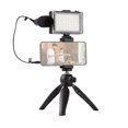 thumbnail image 1 of Amdohai Portable Smartphone Video Kit Phone Video Rig with LED Fill Light 5500K/3200K + Cardioid Microphone + Adjustable Phone Holder + Mini Desktop Ballhead Tripod for Phone Vlog Video Recording Li, 1 of 7