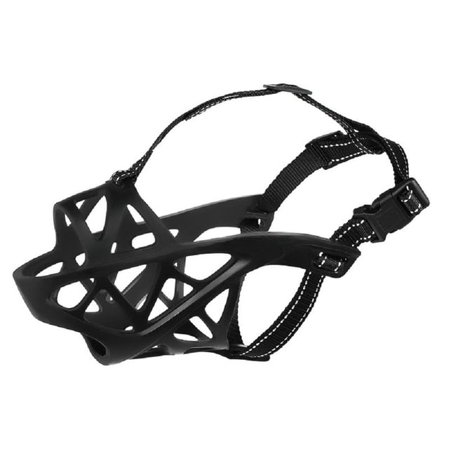 Dog Muzzle Anti Biting Anti Eating Lightweight Durable Humanized Adjustable Black Sky Blue