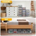 thumbnail image 3 of Cubepoint Shoe Boxes Fit Size 12, XX Large 6 Pack Clear Shoe Storage Boxes, Stackable Shoe Storage Organizer, Shoe Organizer for Entryway,Closet, 3 of 8