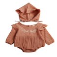 thumbnail image 1 of Barboteuse à Manches Longues pour Bébé Fille en Coton avec Chapeau, 1 of 6