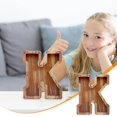 thumbnail image 1 of LSLJS Wooden English Letter Saving Can Transparent Glass Saving Can, Piggy Bank, 1 of 6