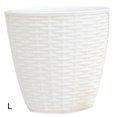 thumbnail image 3 of CAROOTU Plante Pot Couverture Intérieur en Plastique Rotin Fleur Couverture Ronde Décor Moderne Jardinière Durable, 3 of 7