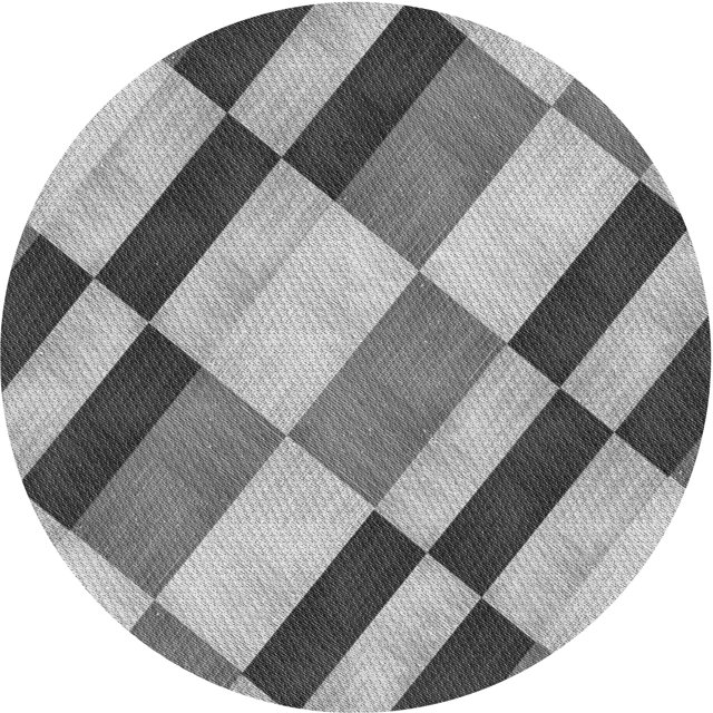 Ahgly Company Tapis d'Intérieur Ronds Transitionnels Lavables à la Machine, Gris Carbone, 3 Pieds Rond