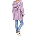 thumbnail image 3 of EGNMCR Cardigans pour Femmes, Pulls pour Femmes Mode Ample Grande Taille Couleur Capuche Manches Longues Hauts Chandail Femmes, 3 of 8