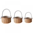 thumbnail image 1 of Hand Knitting Woven Flower Basket Storage Basket Weaving Flower Storage Basket Rattan Weaving Easy To Carry And Store Light M, 1 of 7