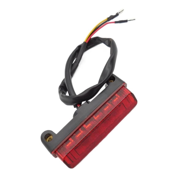 Feu de Frein à DEL Modifié pour Moto avec Boîtier ABS Étanche, Six DEL Rouges Super Brillantes pour une Visibilité Maximale et une Installation Facile