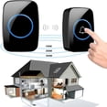 thumbnail image 2 of CUITING ZOUYUE Wireless Doorbell for Home Battery Operated 1000Feet Operating Adjustable Volume Easy-to-Use Waterproof Doorbell with LED Flash 1 Push Button & 1 Receiver Black, 2 of 5