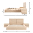 thumbnail image 3 of Nexera James 4-Piece Queen Bedroom Set, Natural Blonde Oak, 3 of 9