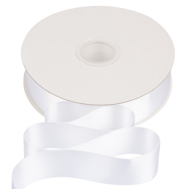 Joycrosso 1 1/2 Inch White Solid Satin Ribbon, 100 Yards Double Faced Satin for Gift Wrapping Floral Bouquets Wedding Party Decoration