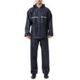 thumbnail image 3 of Sentmoon 2 Pieces Set Rain Jacket Men and Waterproof Pants Long Sleeve Rain Coat with Print Stylish Waterproof Hooded Reflective Ponchos for Outdoor Activities XXL, 3 of 9