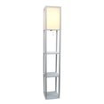 thumbnail image 2 of Lalia Home LHF-3004-GY Column Shelf Floor Lamp with Linen Shade, Gray, 2 of 4