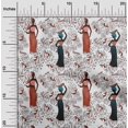 thumbnail image 2 of oneOone Rayon White Fabric African Sewing Material Print Fabric by The Yard 56 Inch Wide, 2 of 4