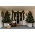 thumbnail image 2 of Fraiche Holiday Collection Reversible Throw Navy Plaid with Solid Green Reverse, 50 in x 60 in, 2 of 6