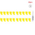 thumbnail image 1 of 20 Pcs/ensemble Couvre-Griffes pour Animaux Clous en Résine Capuchon de Protection pour Griffes Manucure avec Colle Fournitures pour Animaux, Jaune, P, 1 of 7